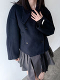 DOUBLE BUTTON WOOL COAT