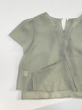 Organza Plain Layered Short Sleeve Blouse