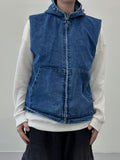 Detail Denim Anorak Vest