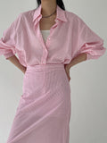 Shimmer Stripe Maxi Banding Skirt