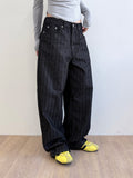 STRIPE BALLOON WIDE PANTS