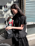 SHIRRING FRILL SHIRT