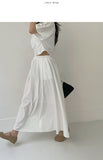 Hope Banding Long Flared Skirt