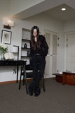 grunge damage black jeans