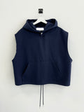 Sweat hooded vest