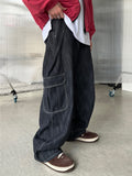 Non-Fade Curved Cargo Denim