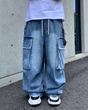 Ghost Washing Cargo Banding Denim