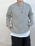 Lambswool basic round knitwear