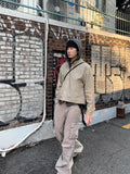 Vintage Crop Two Button Leather Jacket