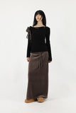 Rua Velvet Long Skirt