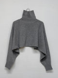 Ronta Unbalance Wool Crop Knit
