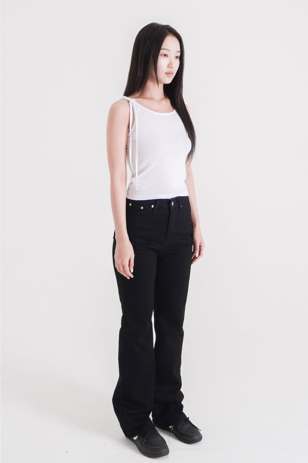 【WOOHWA】FLATLINE BLACK PANTS WOOHWA (ウーファ) - フラットラインブラックパンツ / FLATLINE
