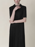 [Premium] Issey Pleated Half Pola One-Piece
