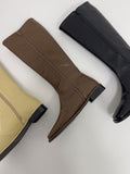 Mino Incision Square Toe Long Boots