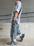 Salt Washed Bermuda Cargo Denim