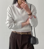 Ad Symbol V-Neck Loose-Fit Knit