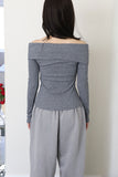 Muller twist off-shoulder top