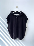 Lea hood zip-up knit vest