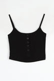 Glam Button Crop Top