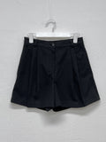 Bed pintuck cotton short pants
