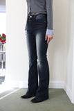 Blue black span bootcut jeans