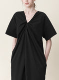 Rose Twist V-Neck One Piece