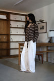 Angora Scarf Stripe Tee
