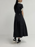 Bijo Nylon Pleated Long One Piece