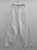 121 One Tuck Cotton Wide Pants
