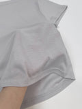 Rose Ribbed Boat Neck Short Sleeve T-shirt