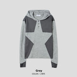 Big Star Warmer Henley Neck Hood Knit
