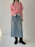 Bay Teen Denim H-Line Long Skirt