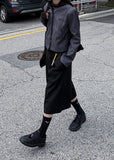 COLLARLESS CURVE JACKET