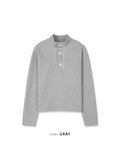 Dev Turtleneck Crop Waffle Sweatshirt