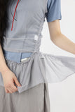 Crew frill layered sleeveless