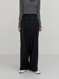 Lip Pocket High Waist Long Slacks