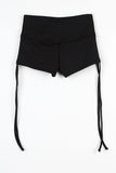 shirring tight short pants
