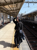 DOUBLE HIGH-NECK CARDIGAN