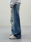 Camio Destroyed Washed Denim Pants
