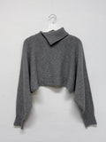 Ronta Unbalance Wool Crop Knit
