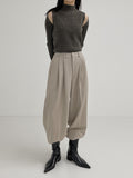 [unisex] Leel Two Tuck Banding Wide Slacks