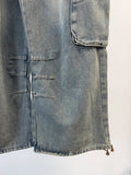 Multi Pocket Washed Denim