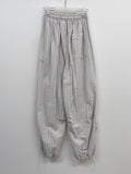 Sheer stripe parachute pants