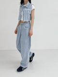 [unisex] Risk Vintage Wide Denim Pants