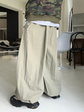 Multi-Tuck Nylon Balloon Pants