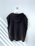 Lea hood zip-up knit vest