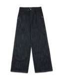 Nordic Slub Wide Flare Denim Pants