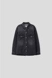 Snap Button Denim Shirt Jacket