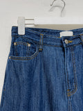 Slab Denim Wide Pants