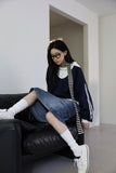 Work Cargo Denim Skirt